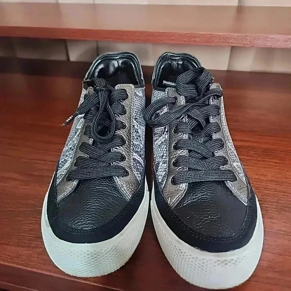 Dkny Women's Reesa Lace Up Sneakers Multi Color Animal Print Size 7.5 - Picture 7 of 13
